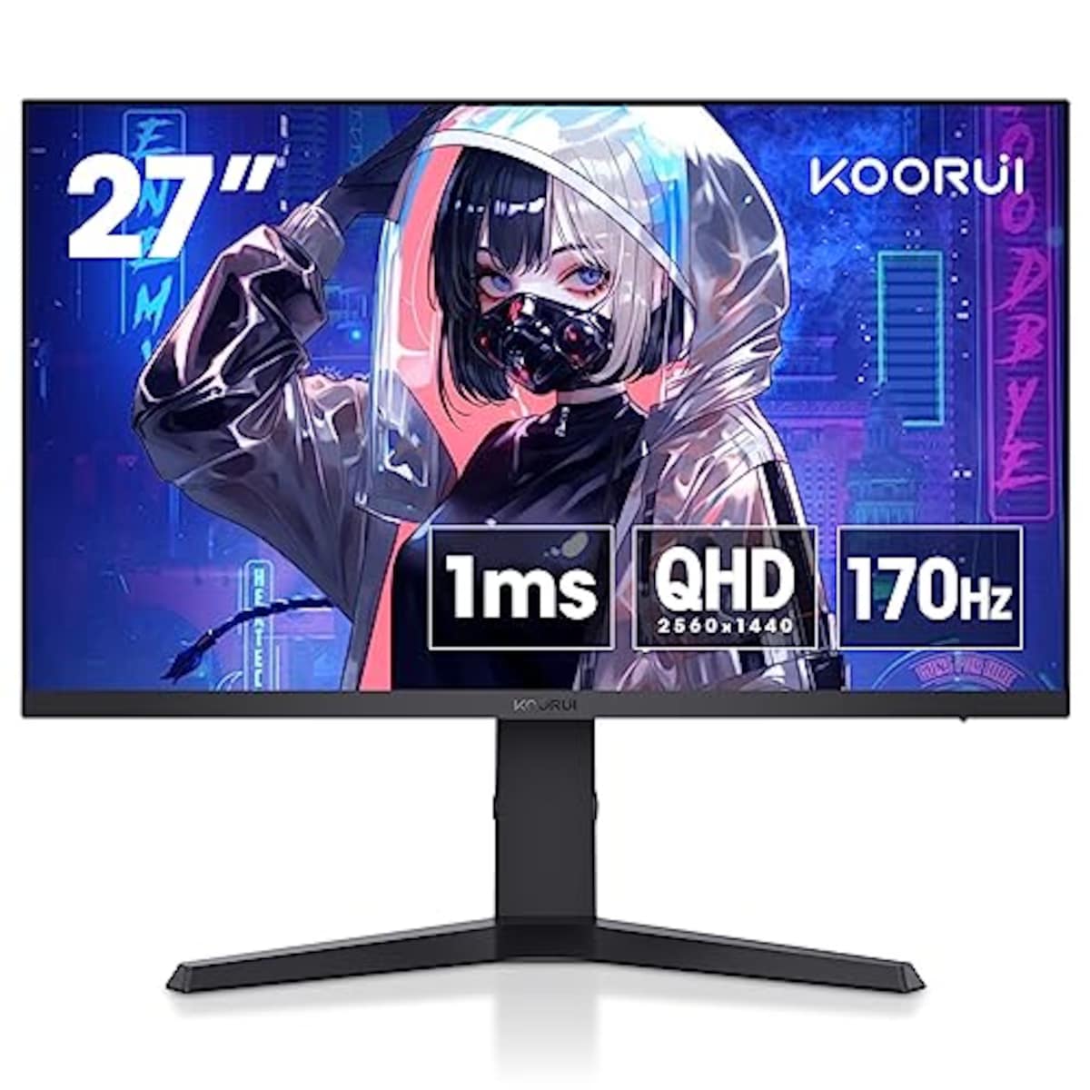 KOORUIのKOORUI ゲーミングモニター 27インチ モニター 170Hz WQHD