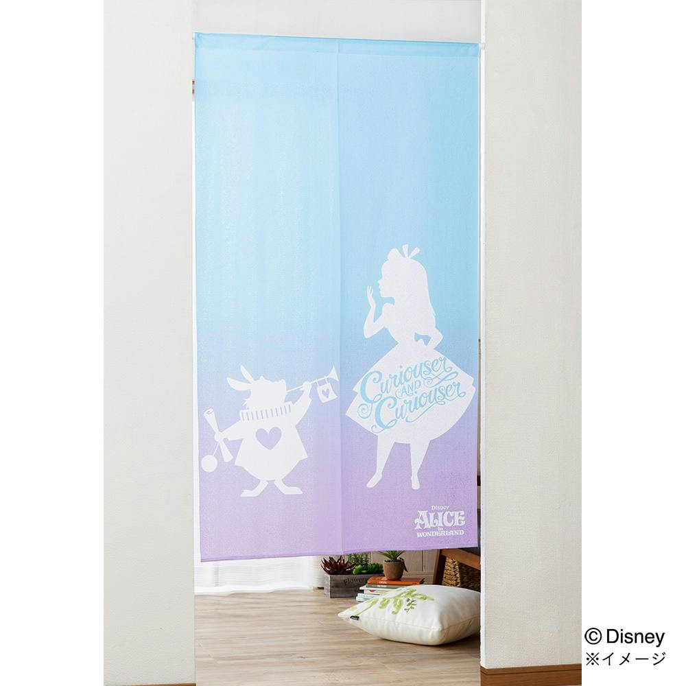 ディズニー のれん 不思議の国のアリス 85×150cm 洗濯OK | カーテン
