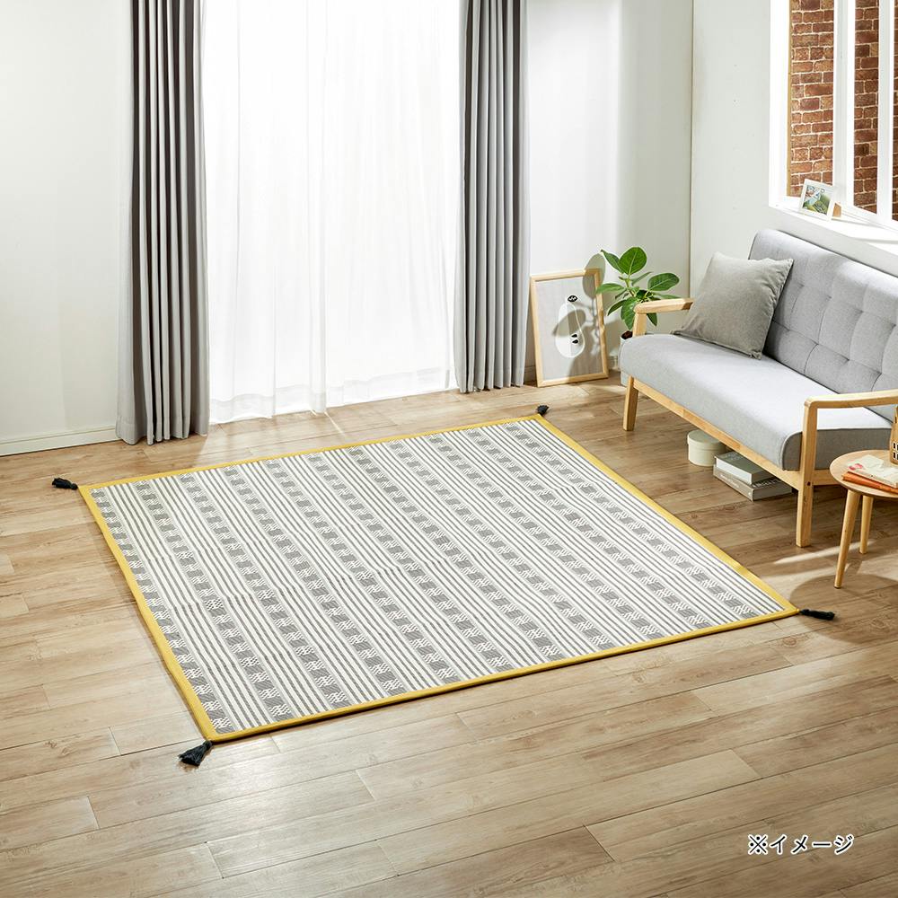 シャリっとした手触りのインド綿ラグ イリゼ185 | ラグ・カーペット