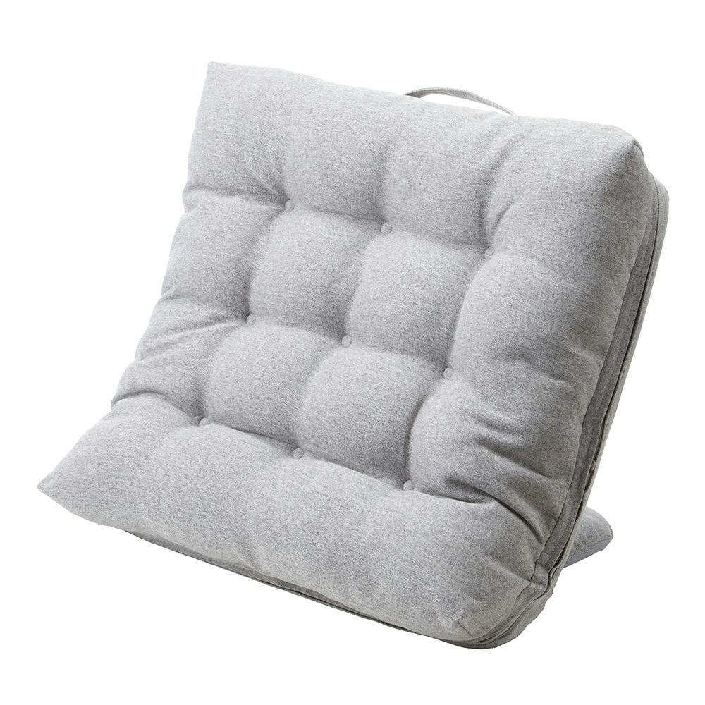 持ち手付カバー洗える背もたれイス FLepoco グレー 幅57cm 奥行44