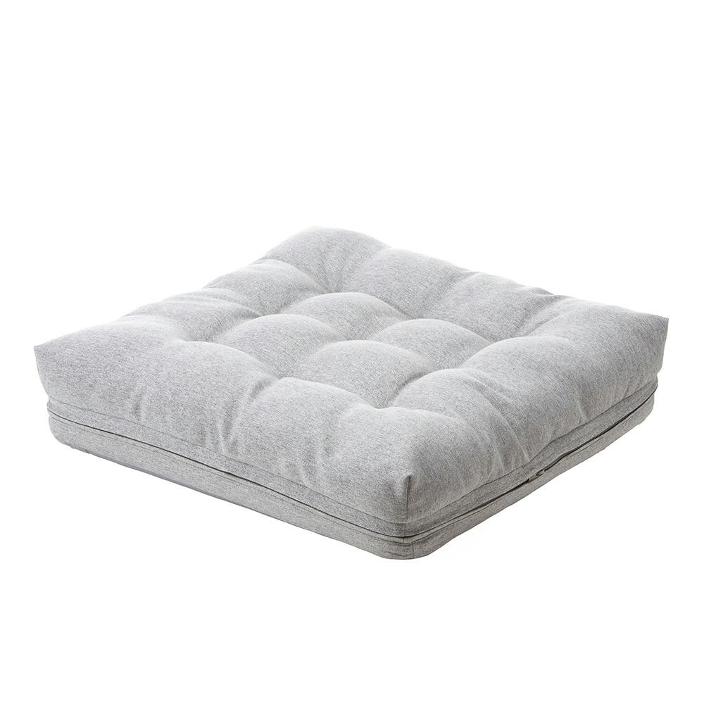 持ち手付カバー洗える背もたれイス FLepoco グレー 幅57cm 奥行44