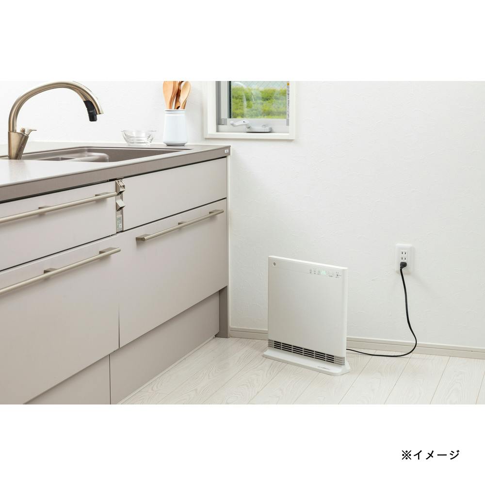 人感センサー搭載 大風量薄型セラミックファンヒーター ワイド