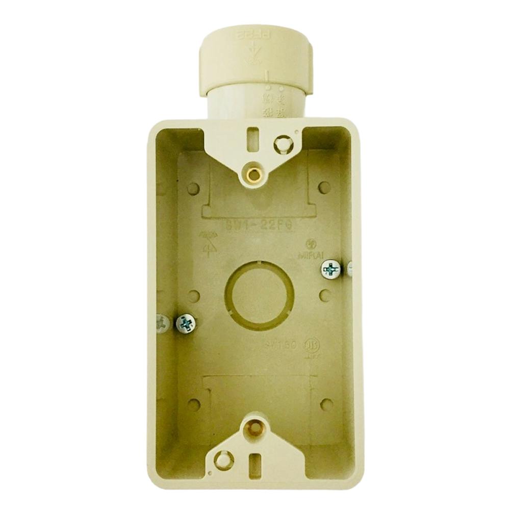 未来工業 露出スイッチボックス コネクタ付 ベージュ SW1-22FG | 空調