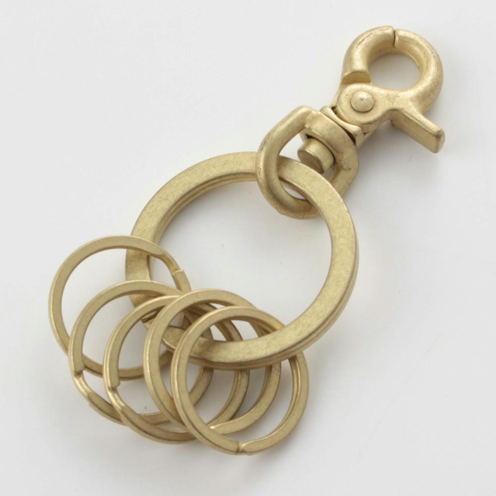 キーホルダー5連 No.127 ゴールド | ねじ・くぎ・針金・建築金物 通販