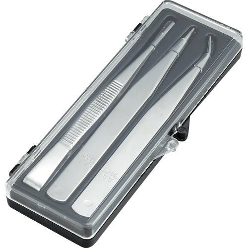 CAINZ-DASH】トラスコ中山 ステンレス製ピンセット 3本組セット TSP