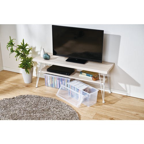 CAINZ-DASH】天馬 DVDいれと庫 クリア 175×450×210