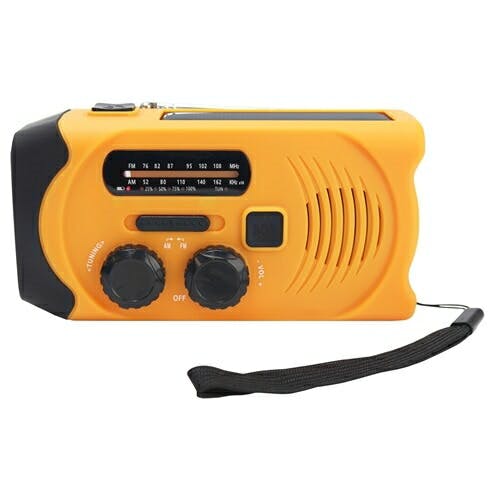 手回し 充電 防災 ライト ラジオ マクロス 手回し充電ライト付ラジオ