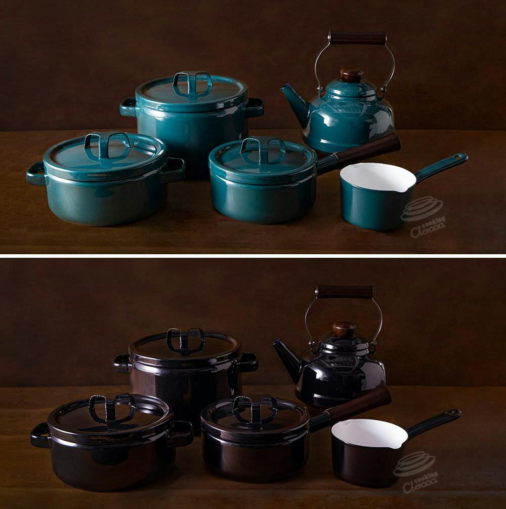 富士ホーロー 匠シリーズ 片手鍋 18cm ホーロー フタ付き ガス火 IH