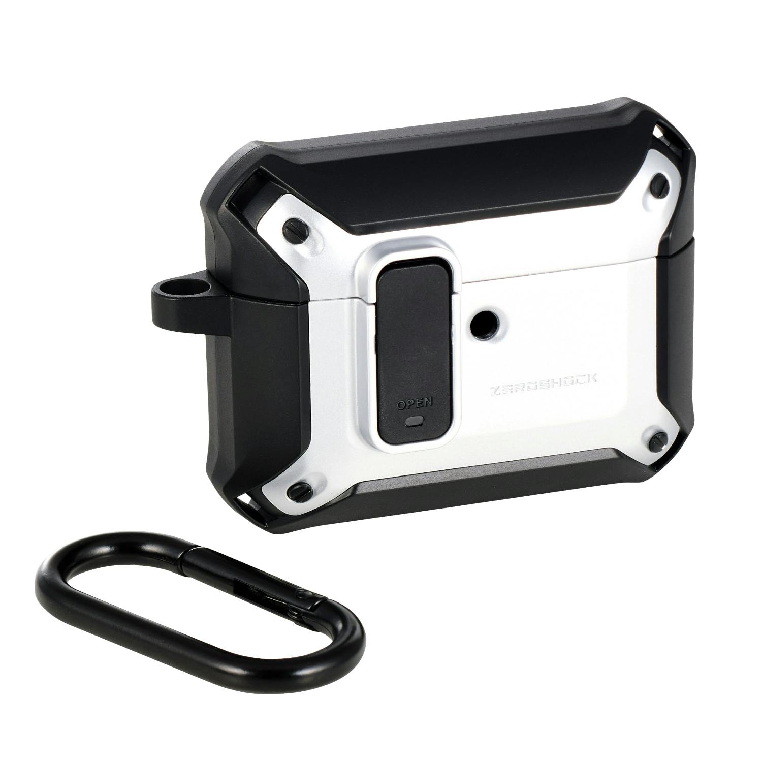 AirPods Pro 3 ケース MagSafe対応 ZEROSHOCK 3構造衝撃吸収 シルバー