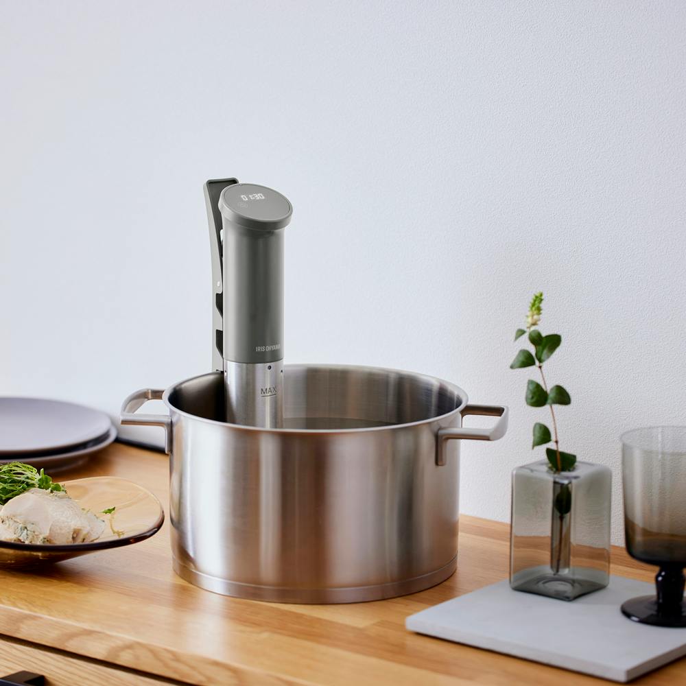 アイリスオーヤマ 低温調理器 LTC-04-H ウォームグレー 調理家電