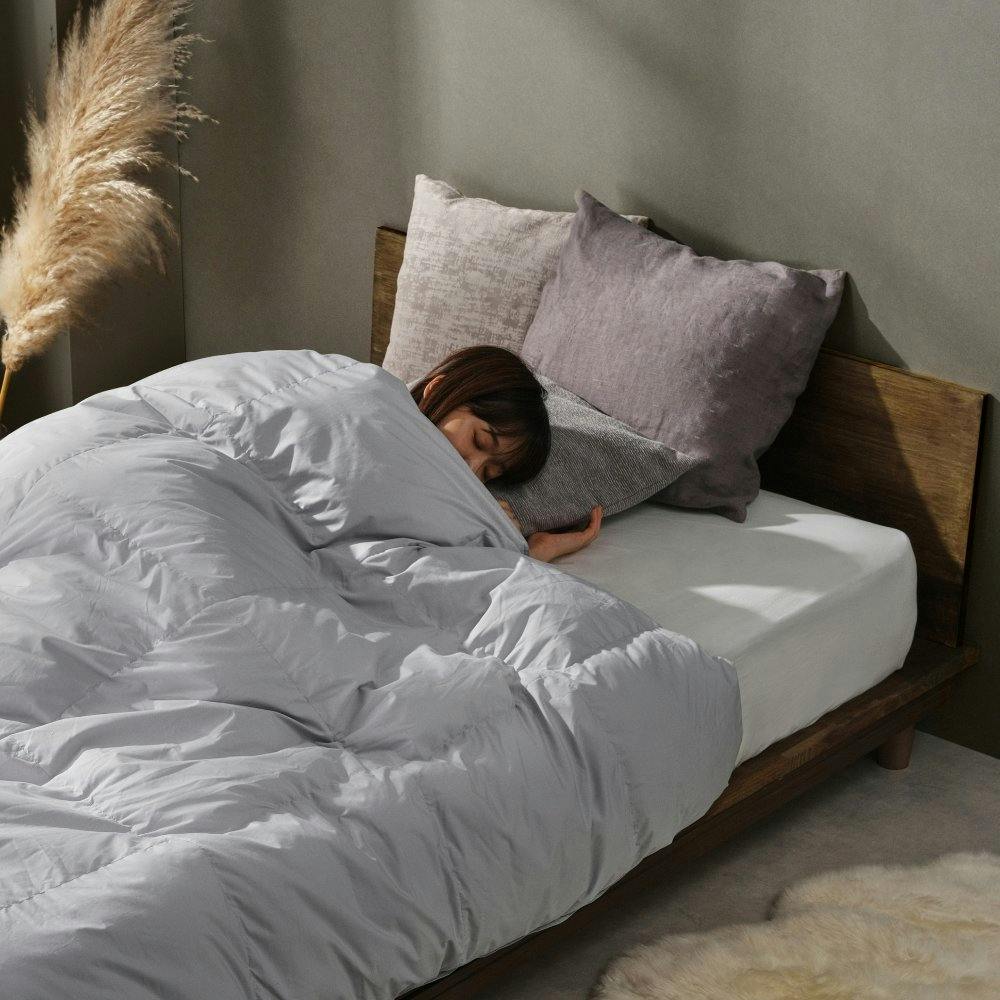 アイリスオーヤマ 人工羽毛立体二層掛け布団 KKF-WSB16-SD グレー