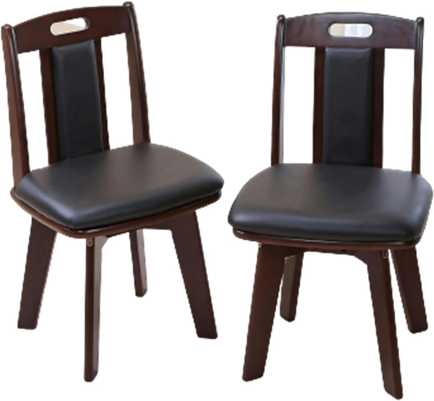 タック Vita 天然木回転チェア 2脚組 ダークブラウン TN-6 ダーク