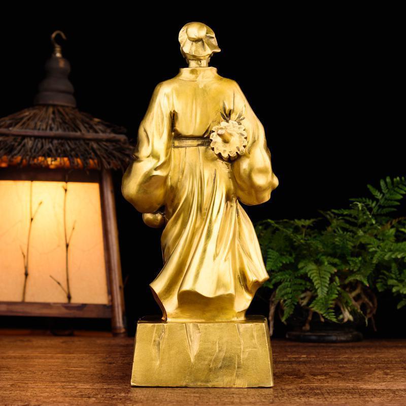 家柏饰(CORATED)神医华佗像摆件铜医圣佛像悬壶济居供奉送名医图片,高清