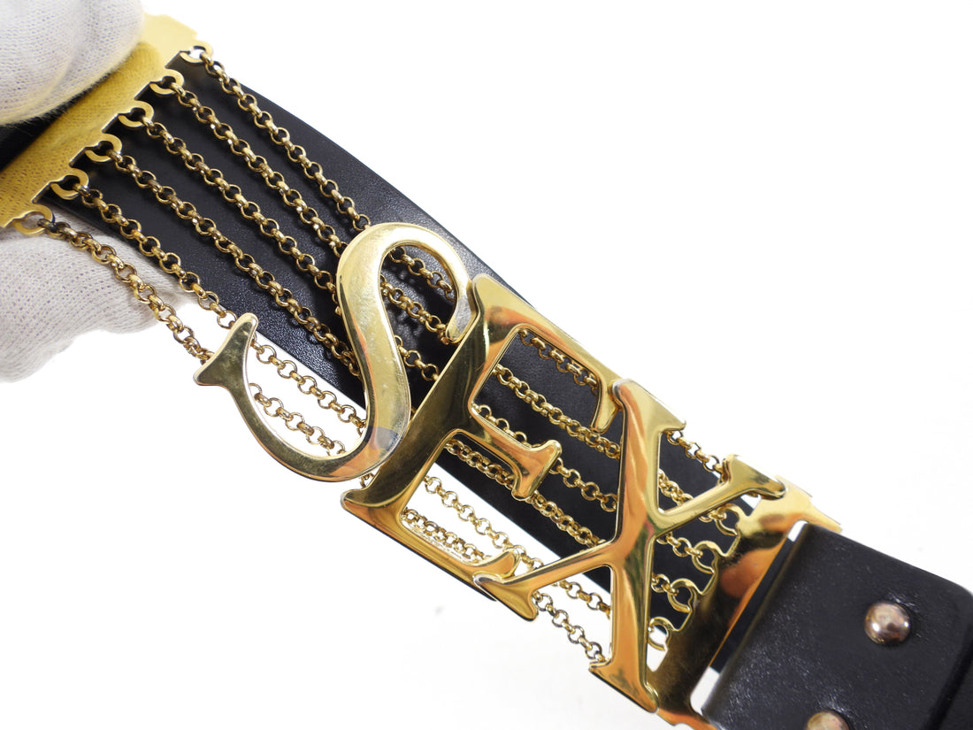 Dolce & Gabbana Spring 2003 Vintage S- E- X- Logo Belt - 90cm / 42