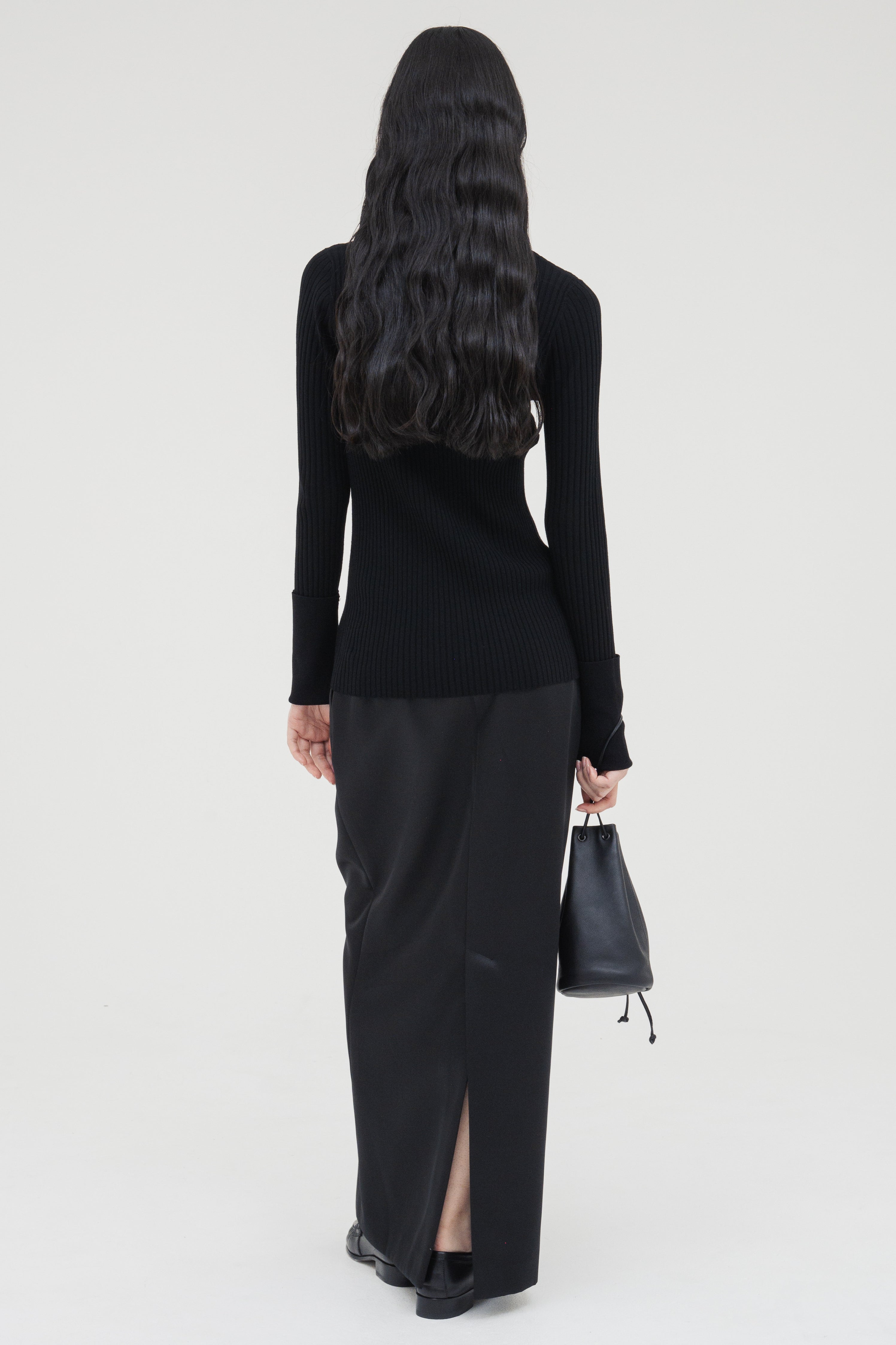 Double Satin Long Skirt / Black – (im)perf.