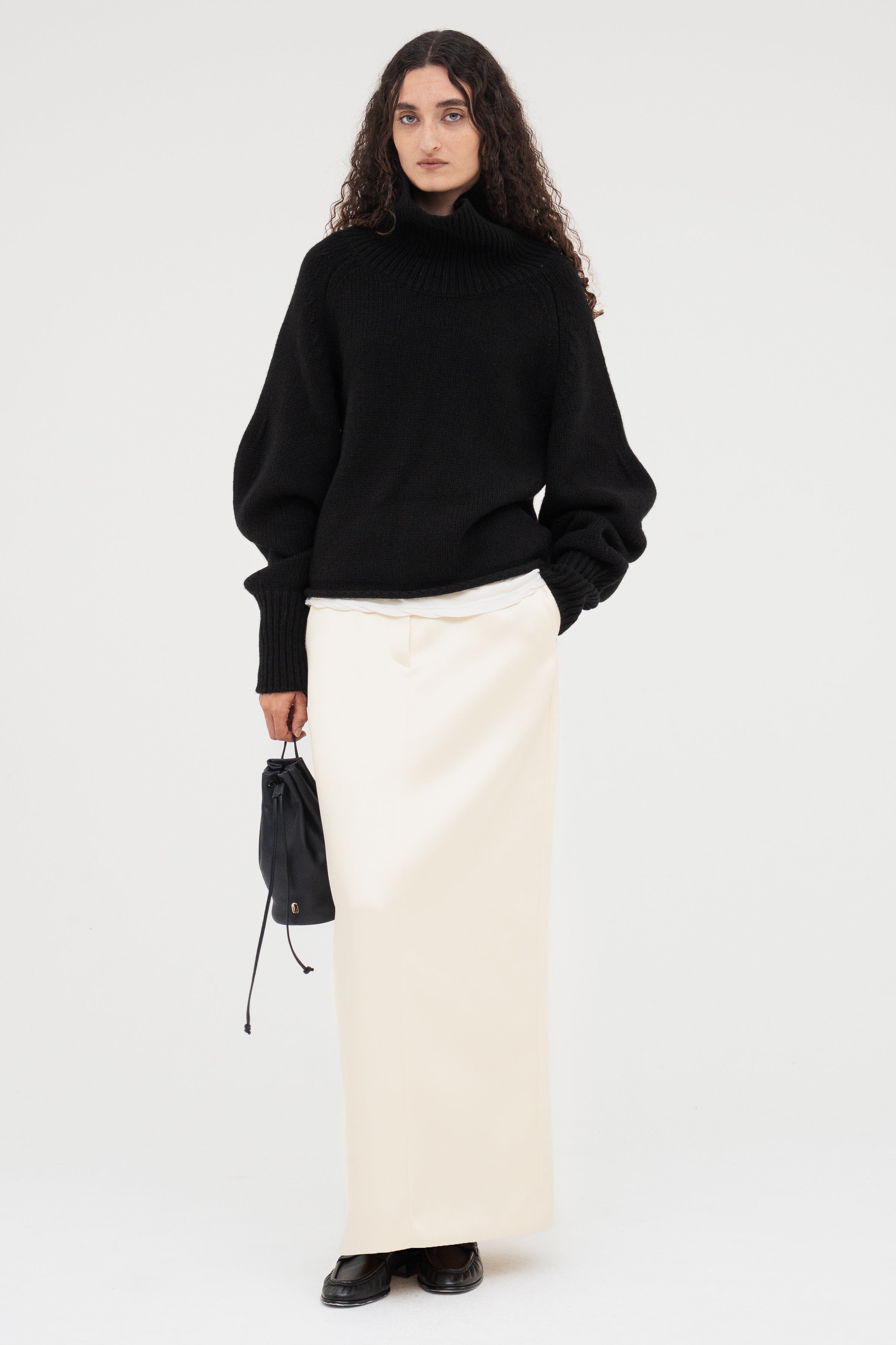Double Satin Long Skirt / Ecru – (im)perf.