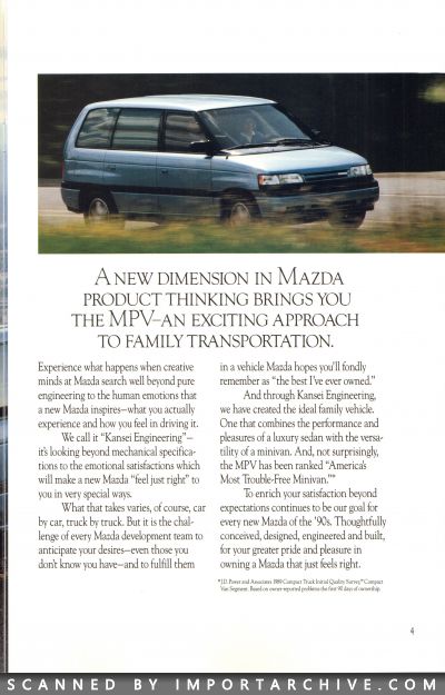 1990 Mazda MPV Brochure (Late Version) - ImportArchive
