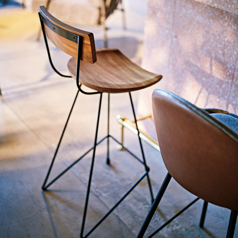 イス チェア カウンターチェア 天然木 モンキーポット オシャレ