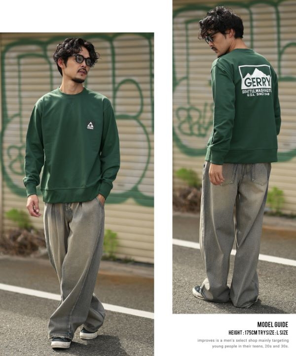 GERRY】別注ボックスロゴ裏起毛トレーナー