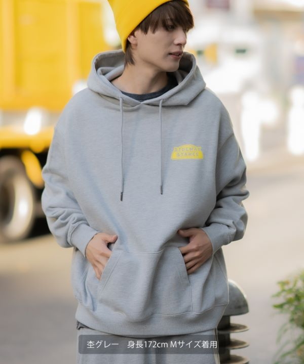 SIDEWAYSTANCE】スロット裏毛プルパーカー