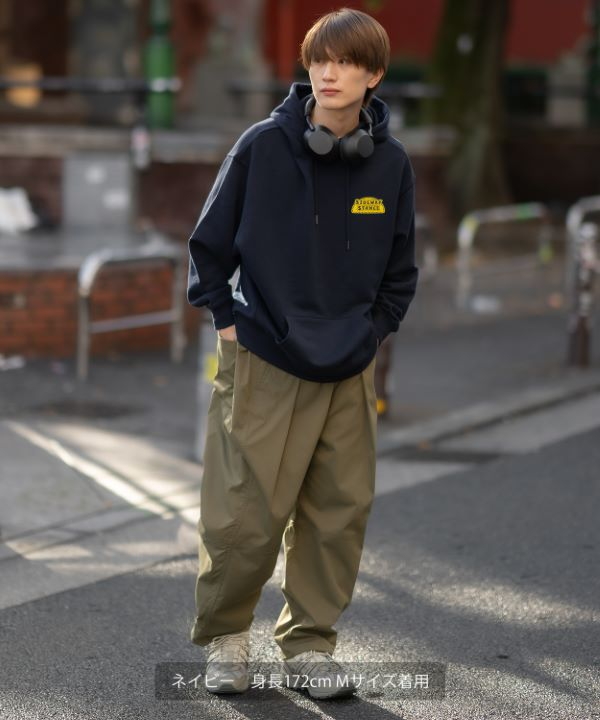 SIDEWAYSTANCE】スロット裏毛プルパーカー