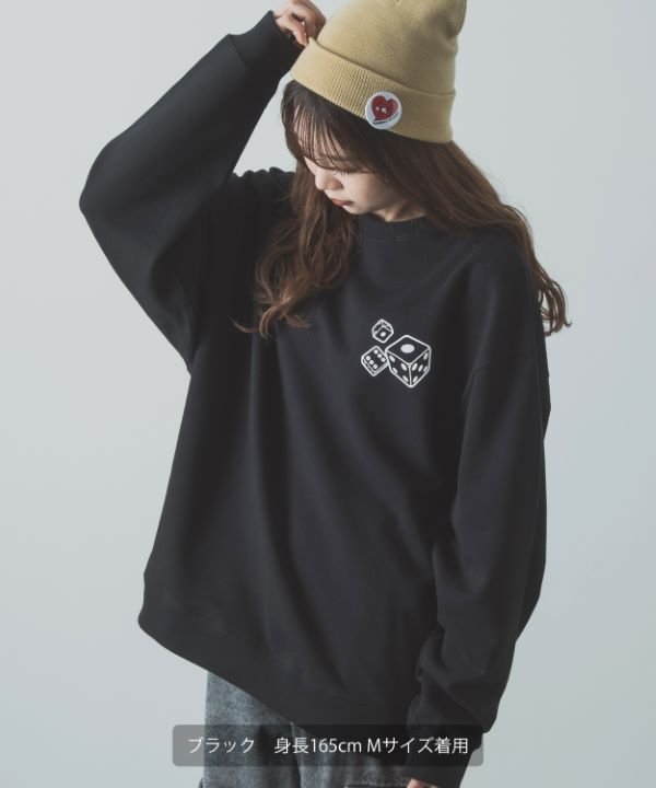 SIDEWAYSTANCE】ダイス裏毛トレーナー