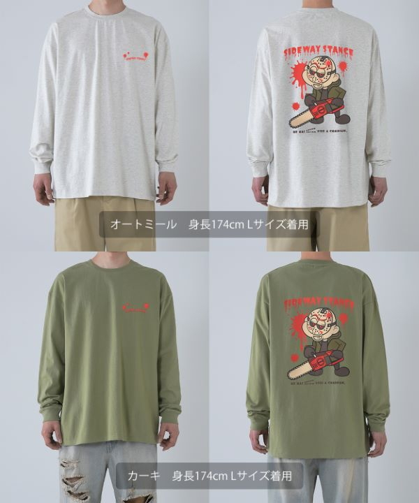 SIDEWAYSTANCE】チェーンソーボーイ長袖Tシャツ