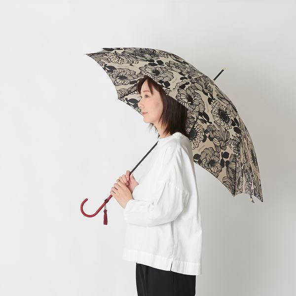 Tokyo noble/スマートブレラ ロング 大花柄 -雨の日でも気分が上がる
