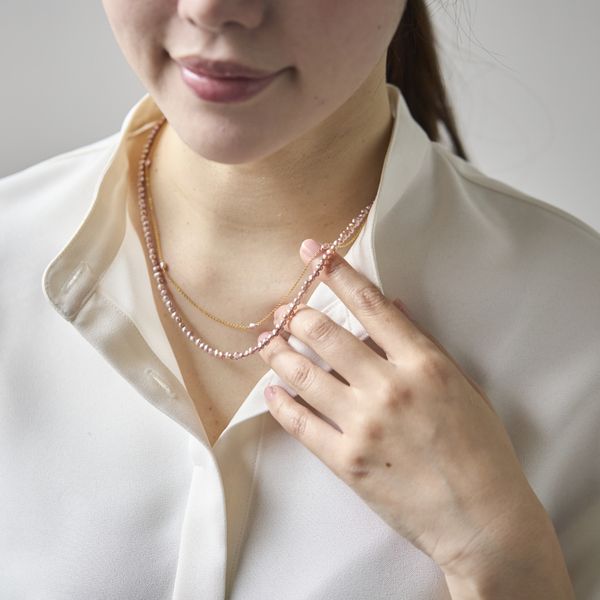 misa/Kilka two way magnet clasp necklace ピンクパール -これはレア