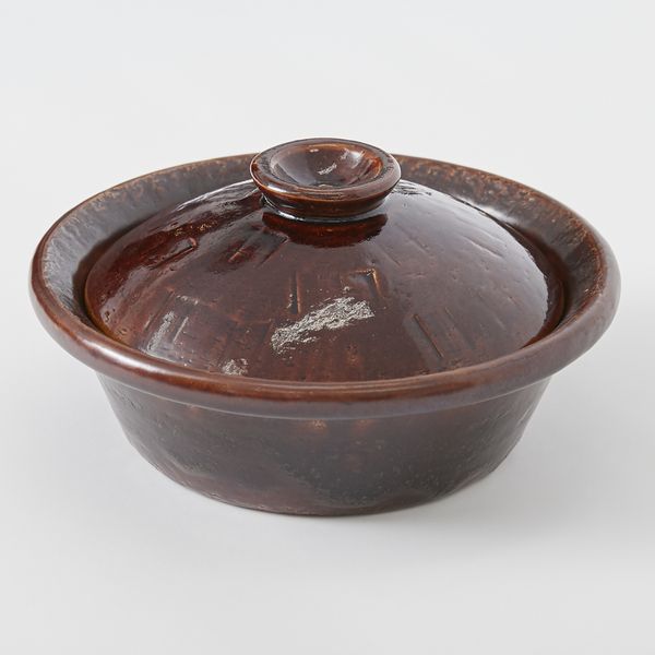 松田美智子の自在道具/香味鍋 大 飴釉 -おいしさを引き出す、日常使い