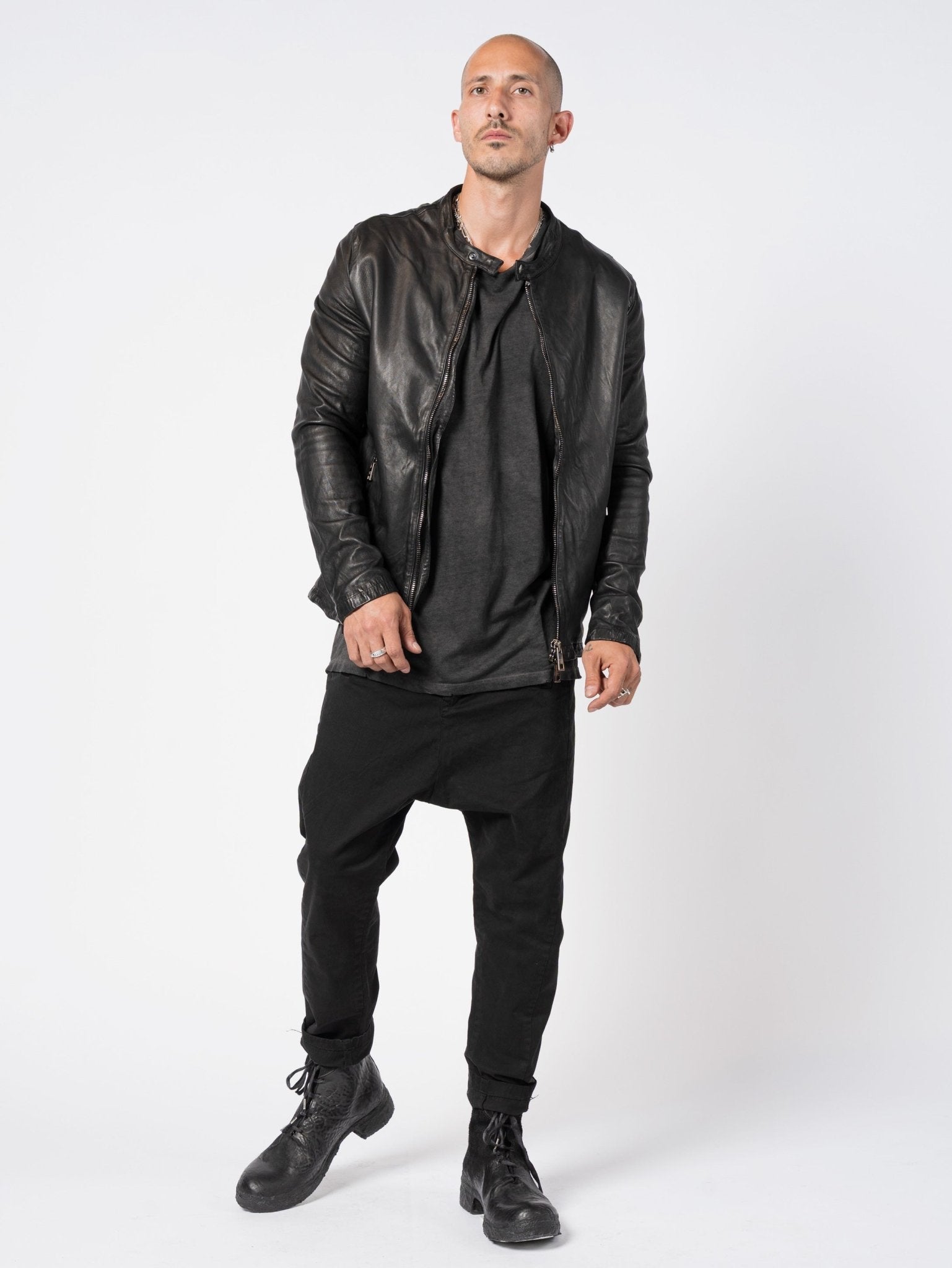 Giorgio Brato Leather Biker Jacket | INN7