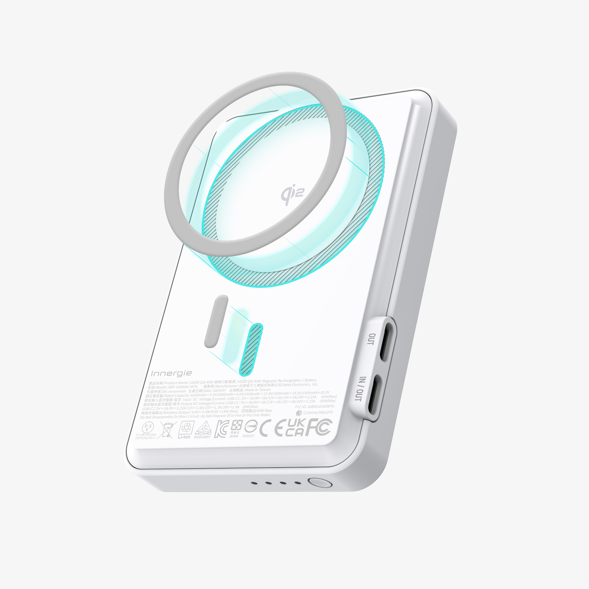 10200mAh Qi2 45W Battery Pack - Innergie Malaysia