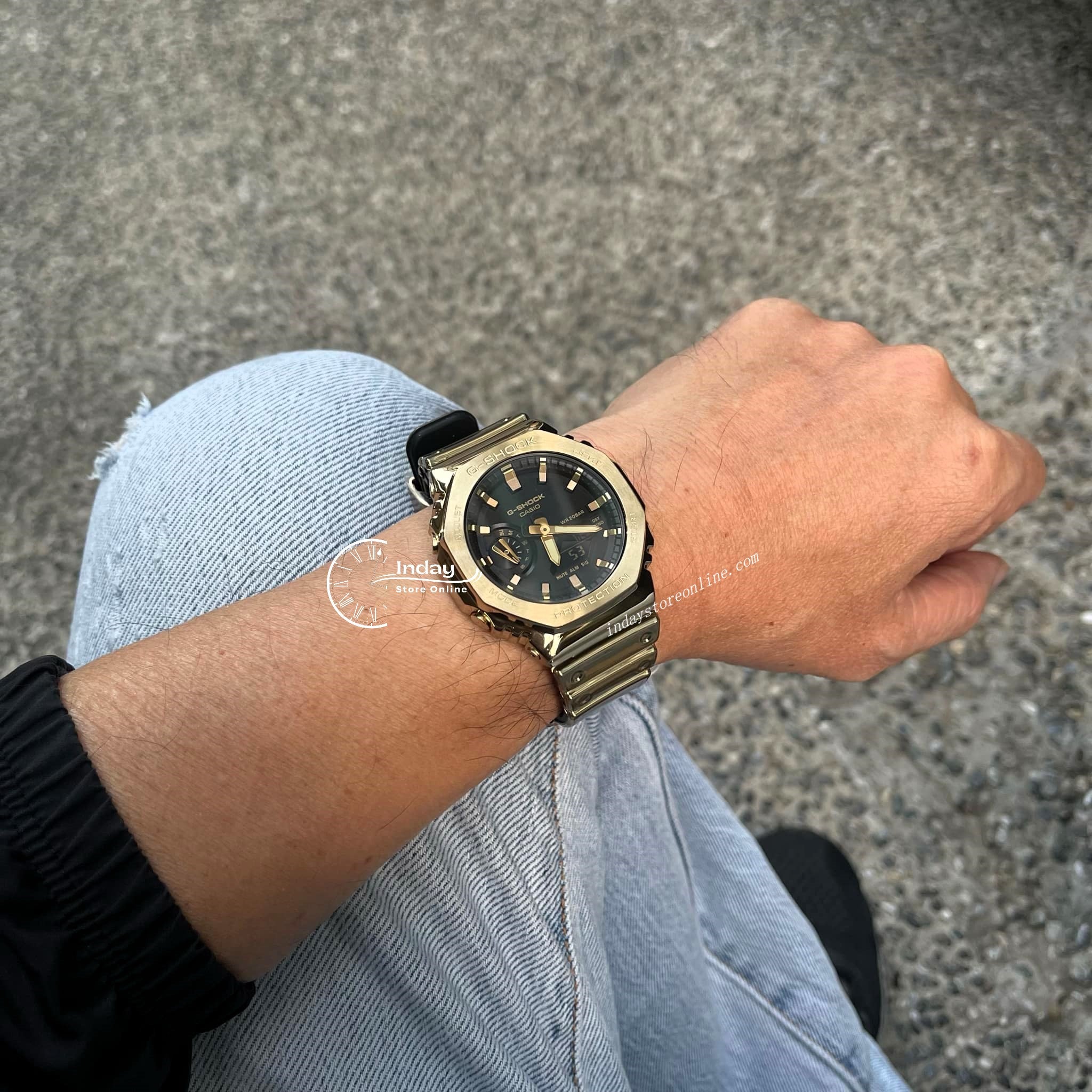 Casio G-Shock G-Steel Men's Watch GM-2100YMG-9A Mineral Glass