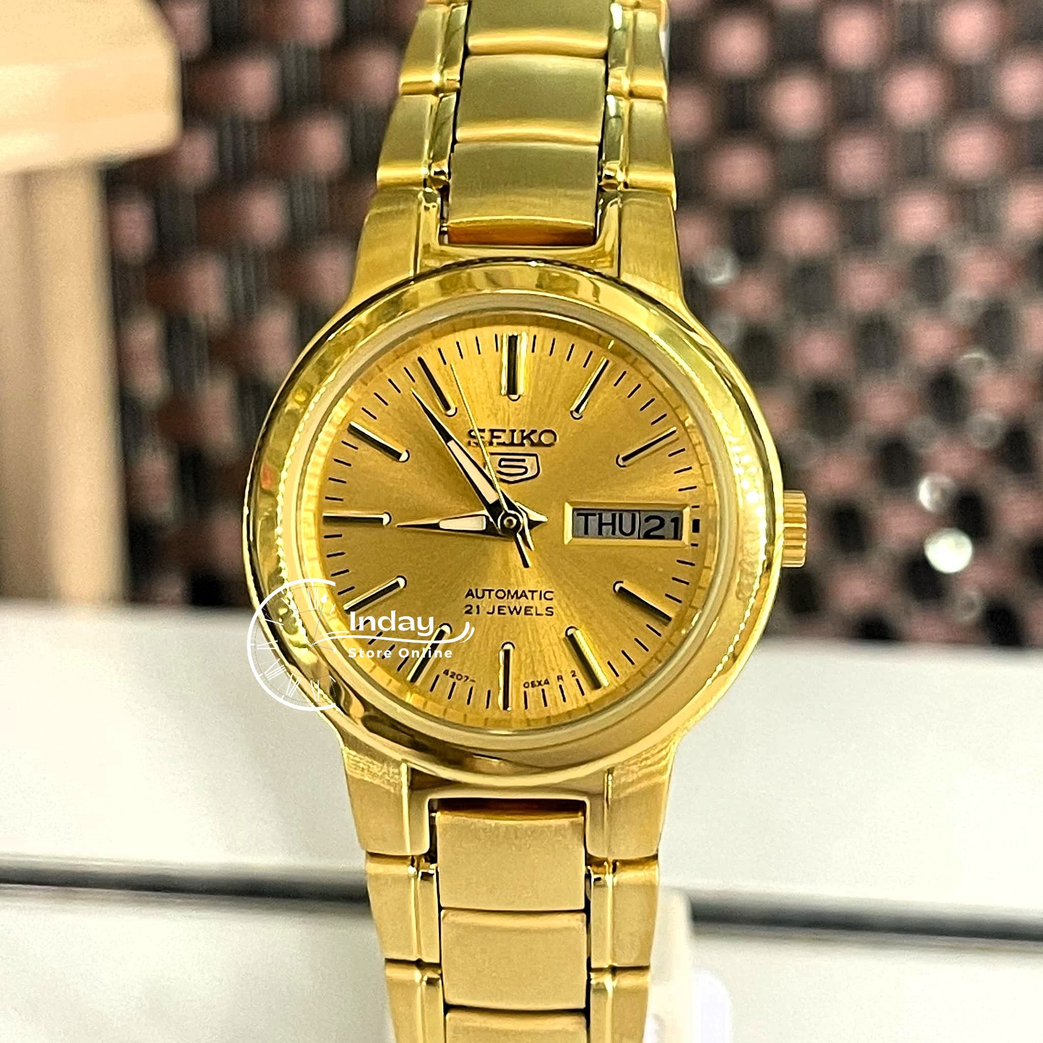 Seiko Automatic Women's Watch SYME46K1 Gold Tone Stainless Steel