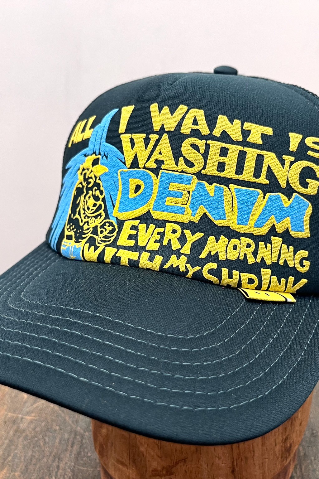 Kapital LAUNDRY-SHRINK Truck Cap DarkGreen - Made in Japan | Hats