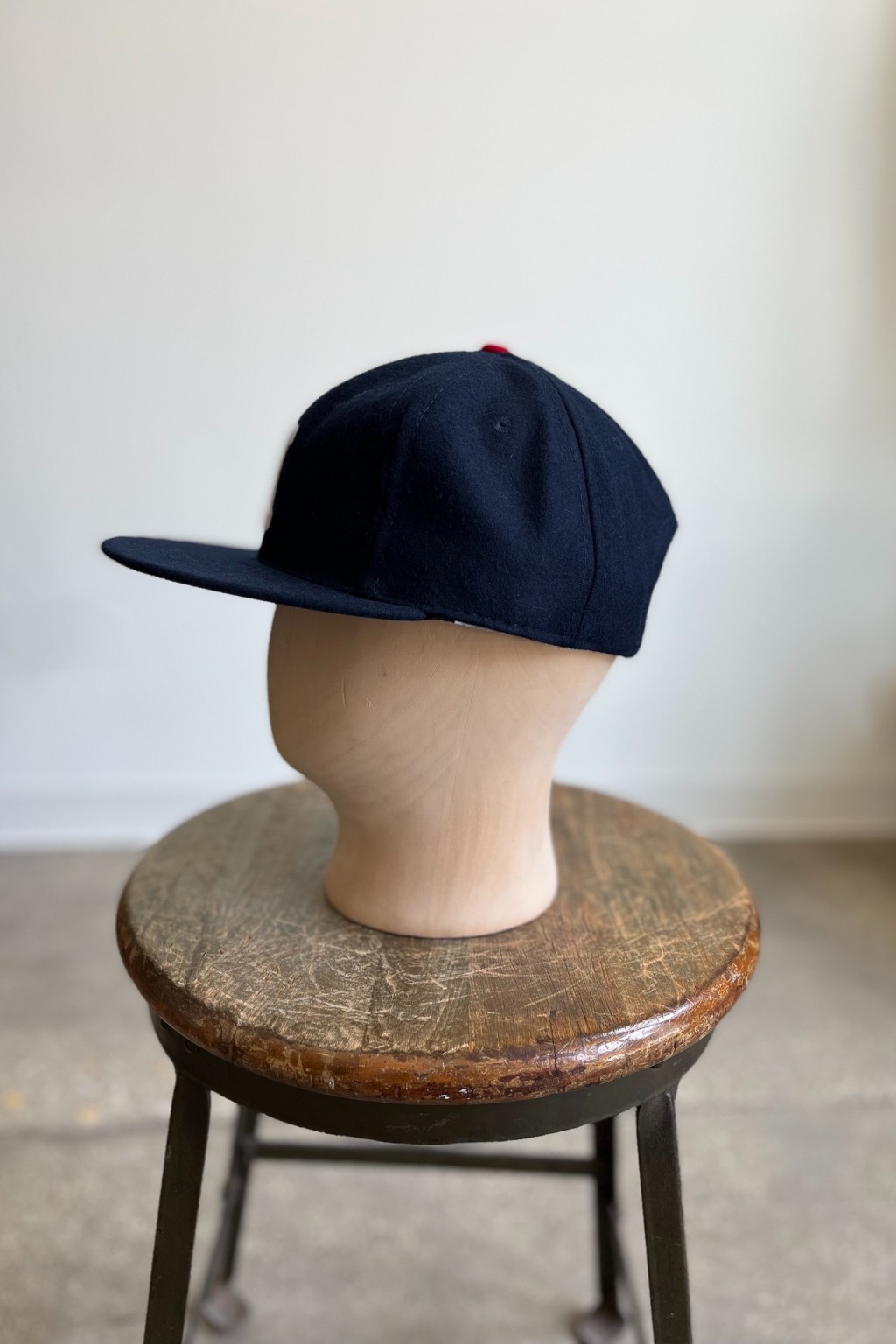Ebbets Field Flannels The Independence Cap Navy Wool with Red