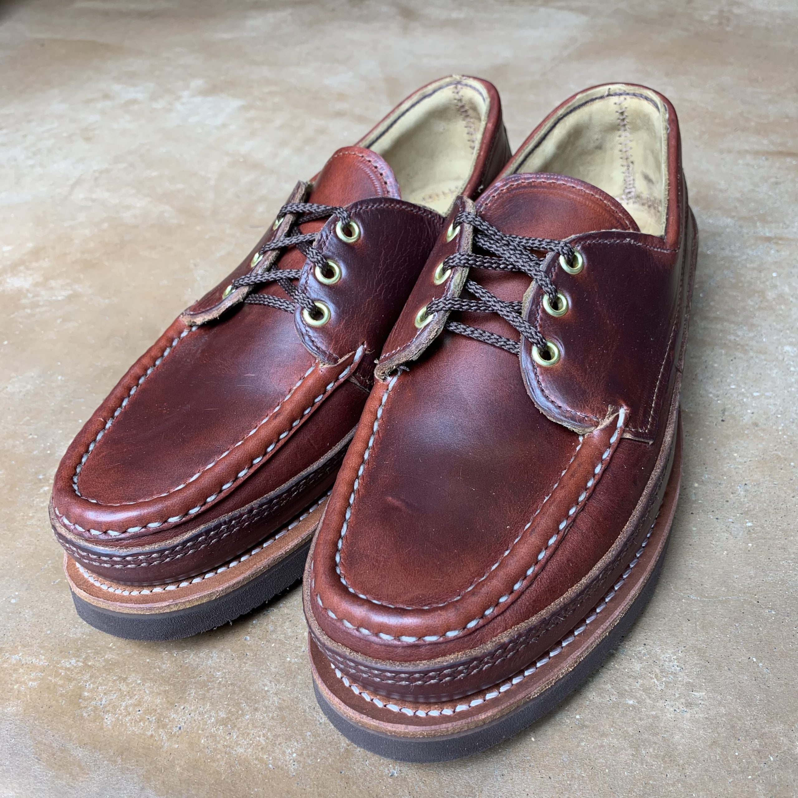 RUSSELL MOCCASIN Regatta Boat Shoe (Chromexcel) | INDIGO BLUE