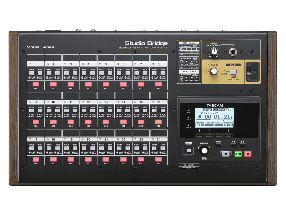 TASCAM Studio Bridge | アナログミキサーと接続可能な24入出力