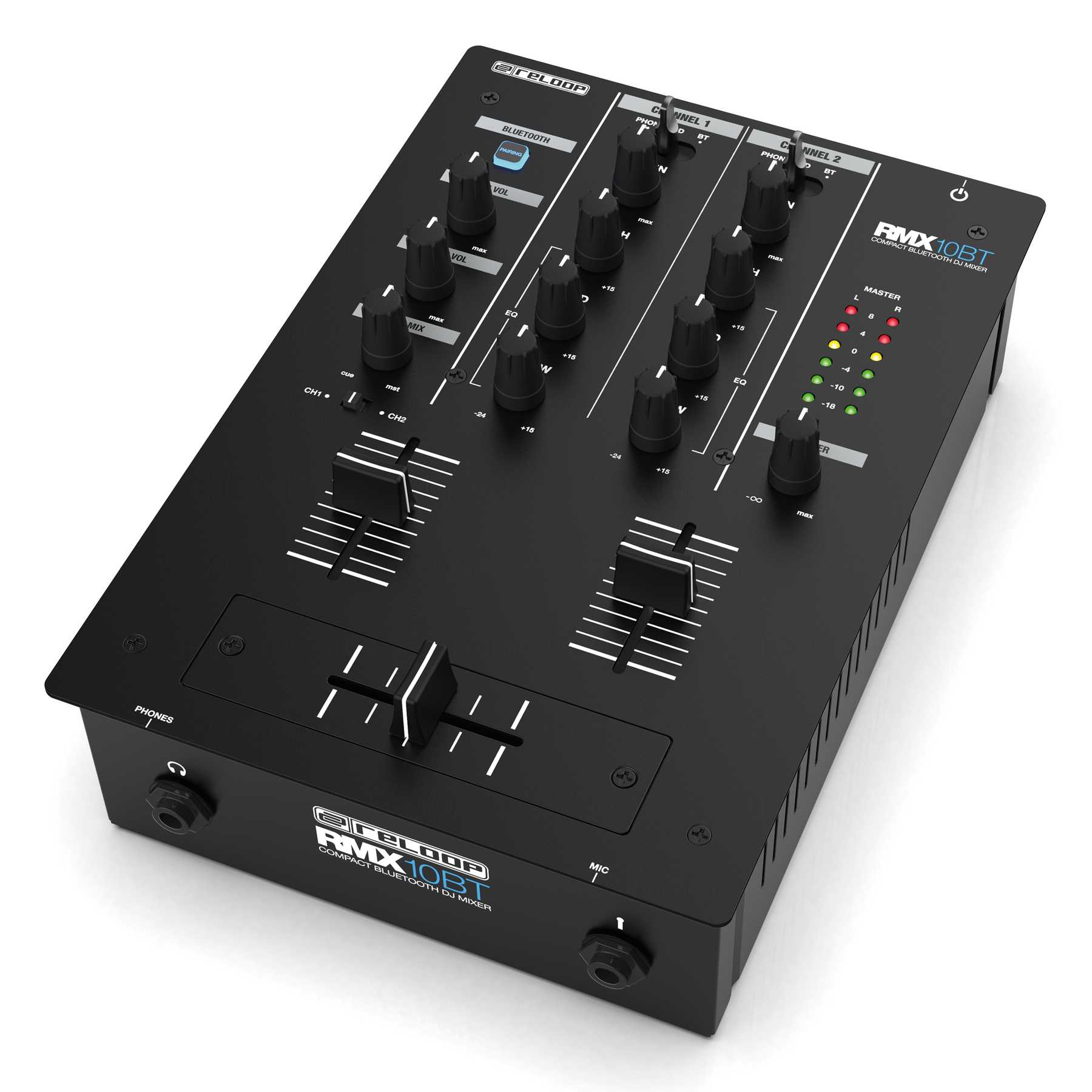Reloop RMX-10 BT | Bluetooth入力搭載のDJミキサー、スマホ