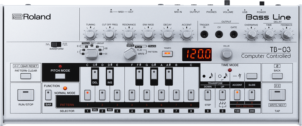 Roland Boutique TB-03 | 名機「TB-303」をACBテクノロジーで再現した