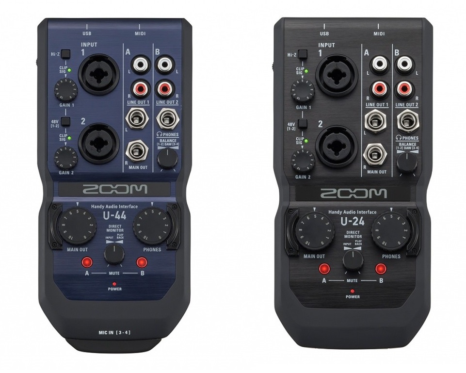 ZOOM U-44 / U-24 発表！モバイルに最適なハンディー・オーディオ/MIDI
