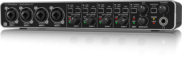 Behringer UMC404HD U-PHORIA | 4入力4出力のMIDI/USBオーディオ