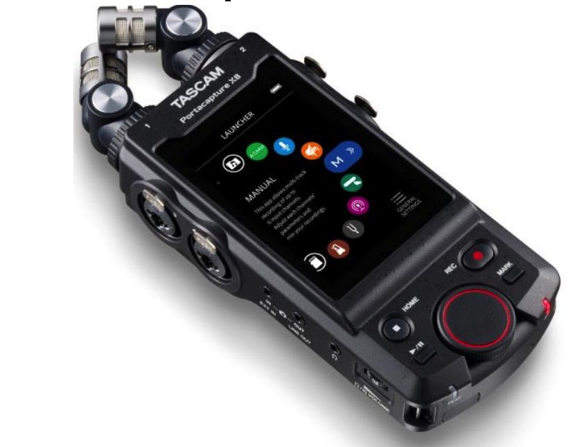 TASCAM Portacapture X8 | カラータッチパネルディスプレイ搭載
