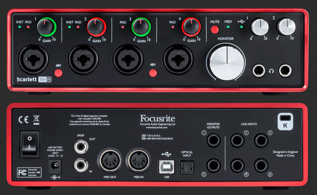 Focusrite Scarlett Gen2 シリーズ クラス最小レイテンシーを実現