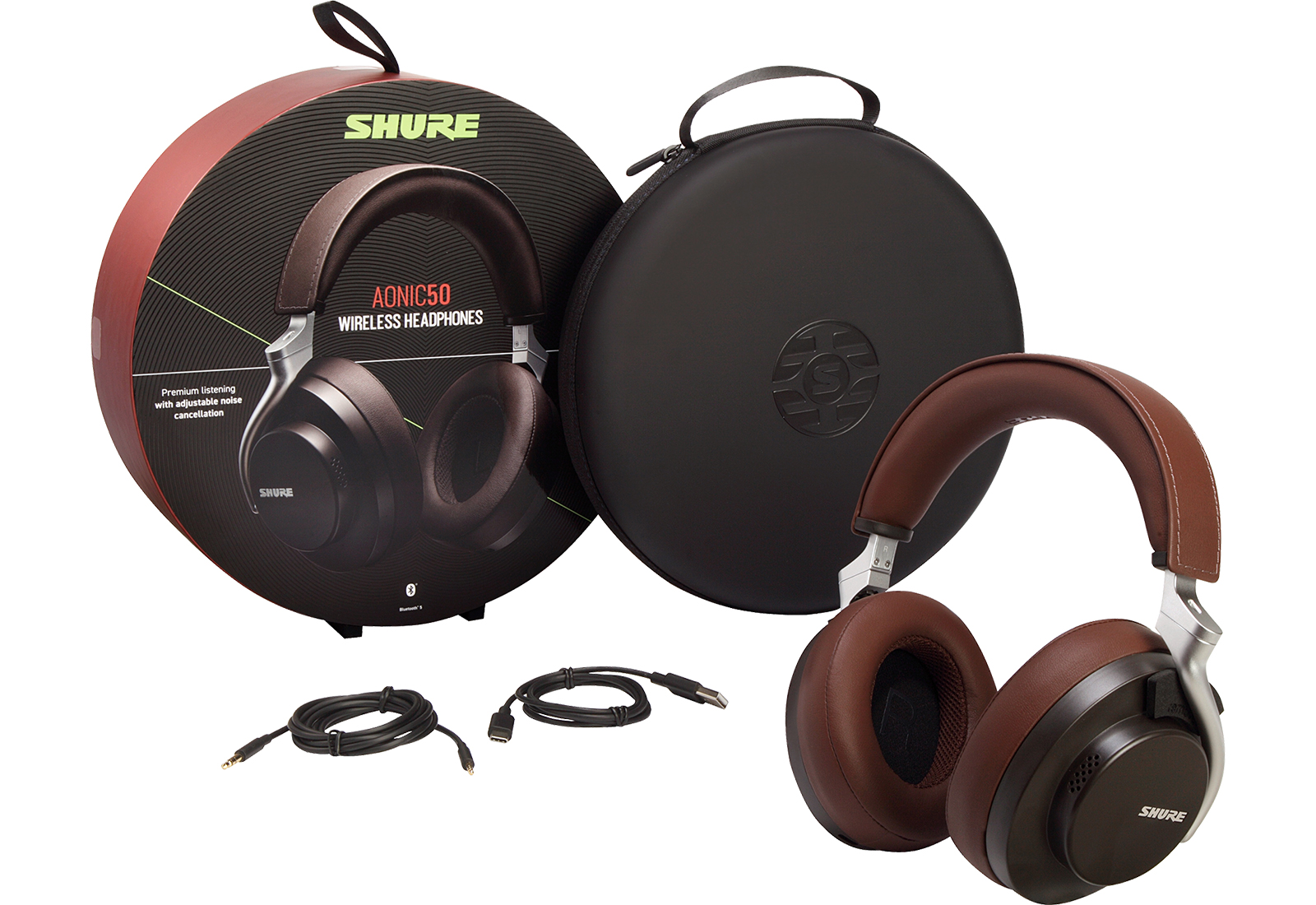 Shure AONIC 50 | ノイキャン搭載ワイヤレスヘッドホン！有線接続も