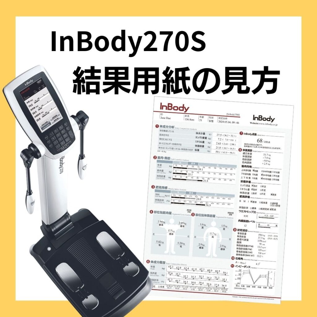インボディ270S 結果用紙の見方 InBody270S | インボディ（InBody）