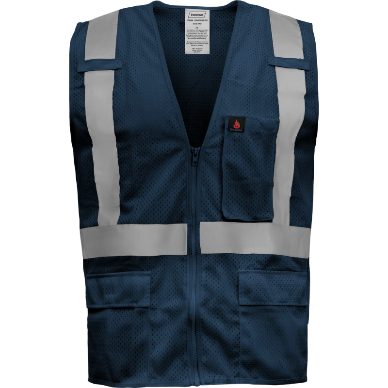 Navy Blue Flame Retardant Vest - Inland Empire Safety & Supply