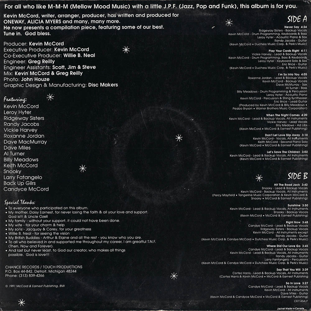 Kevin McCord ‎– When The Night Comes | In Sheeps Clothing