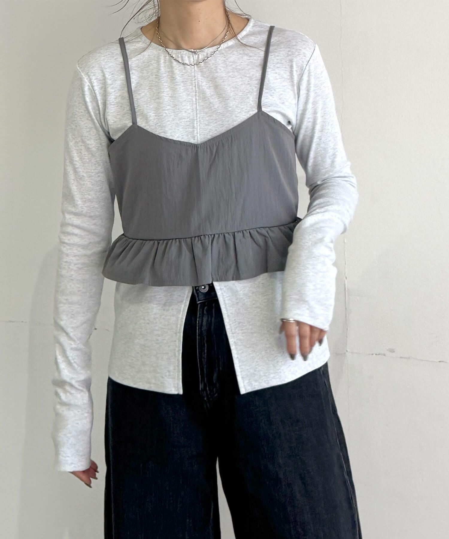 ビスチェ&スリットロンTセット | Buistier & slit long tee set