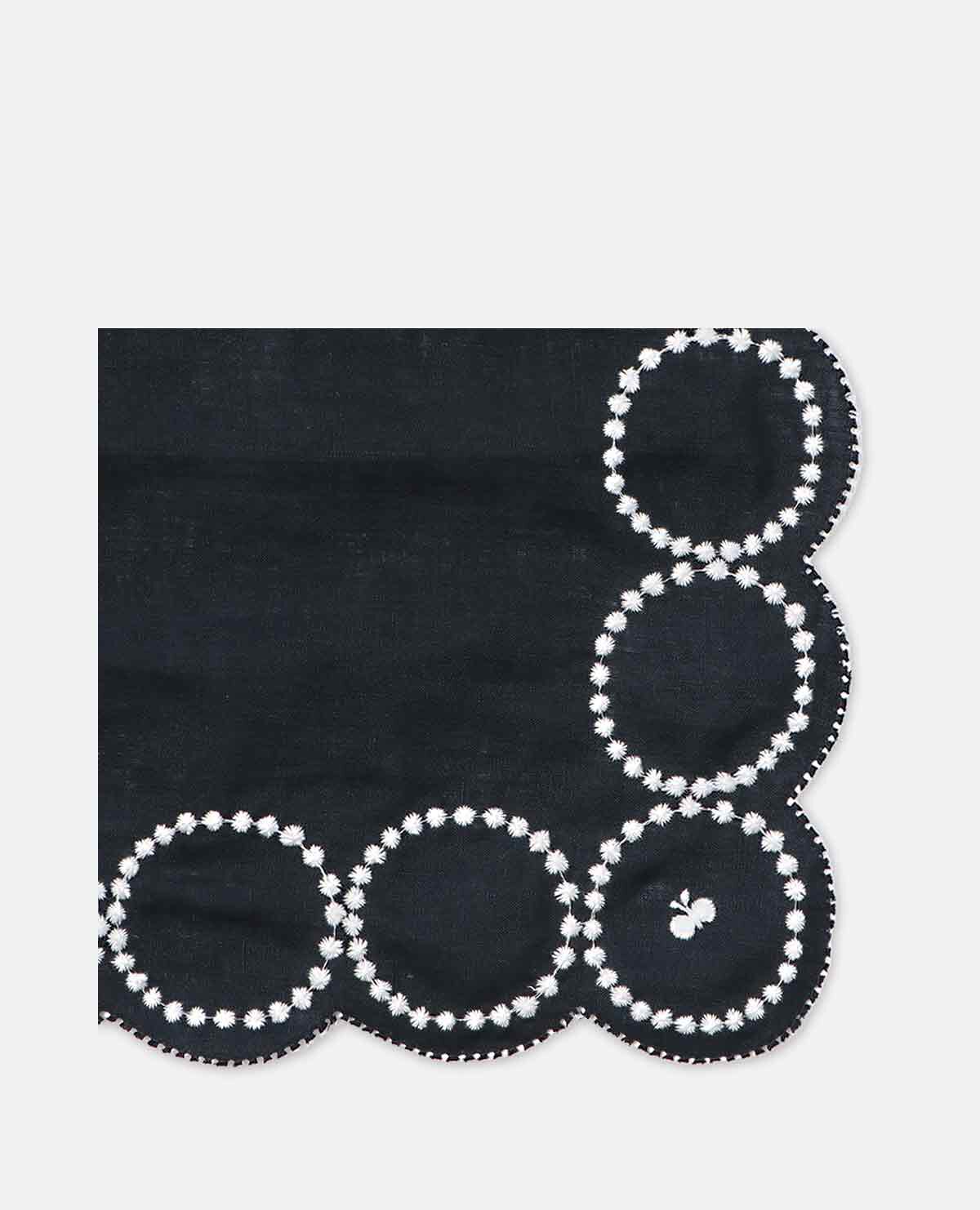 ミナ ハンカチ タンバリン ネイビー｜ミナ ペルホネン / minä perhonen